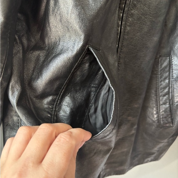 Vintage The Leather Ranch size L, Men's Black Leather Jacket, Made in Canada - Picture 5 of 7